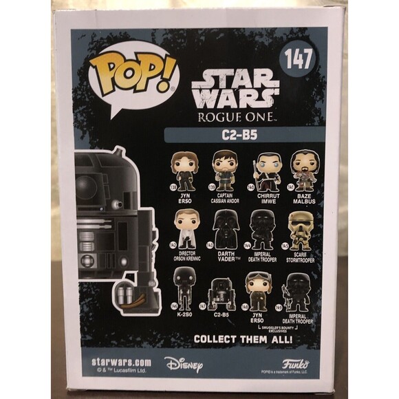 Funko Pop! Star Wars Rogue One C2-B5 Droid #147 Vinyl Bobble-Head Figure NEW - Picture 5 of 11